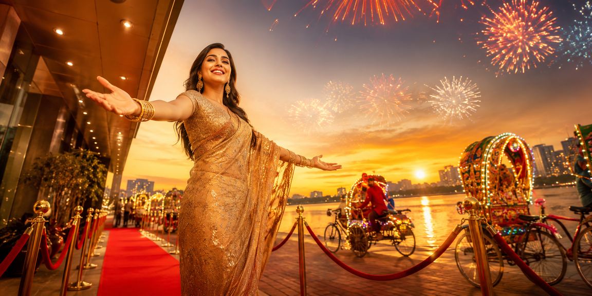 ঢাকায় রিকশায় বসে স্মার্টফোনে 700bd ভিআইপি ক্যাশব্যাক বোনাস চেক করছেন একজন ব্যবহারকারী